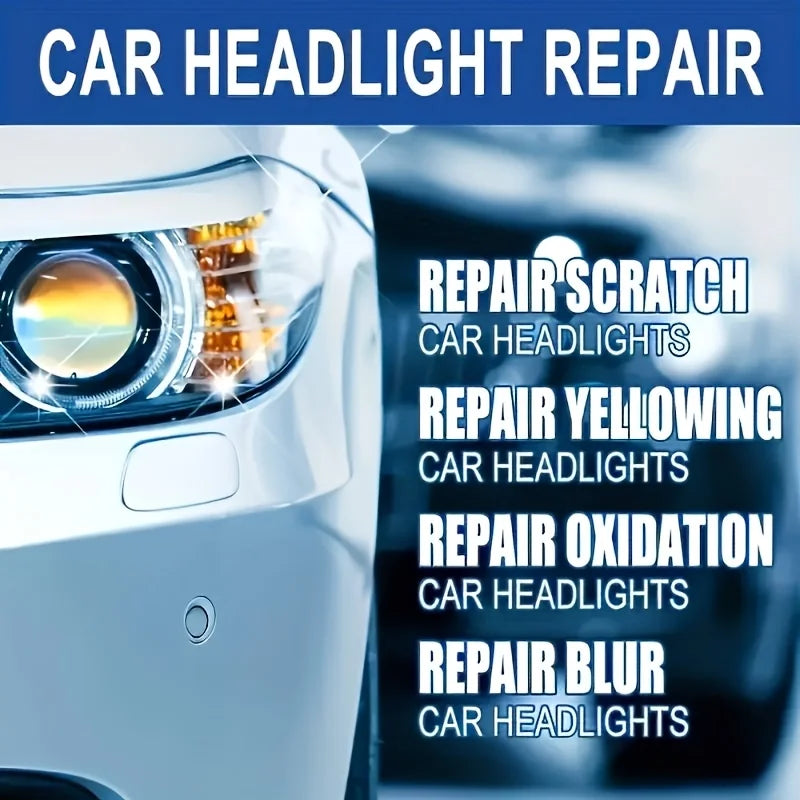 100ml Ceramic Headlight Restoration Spray, Premium Car Headlight Repair Tool - Removes Yellowing and Oxidation, Restores Clarity