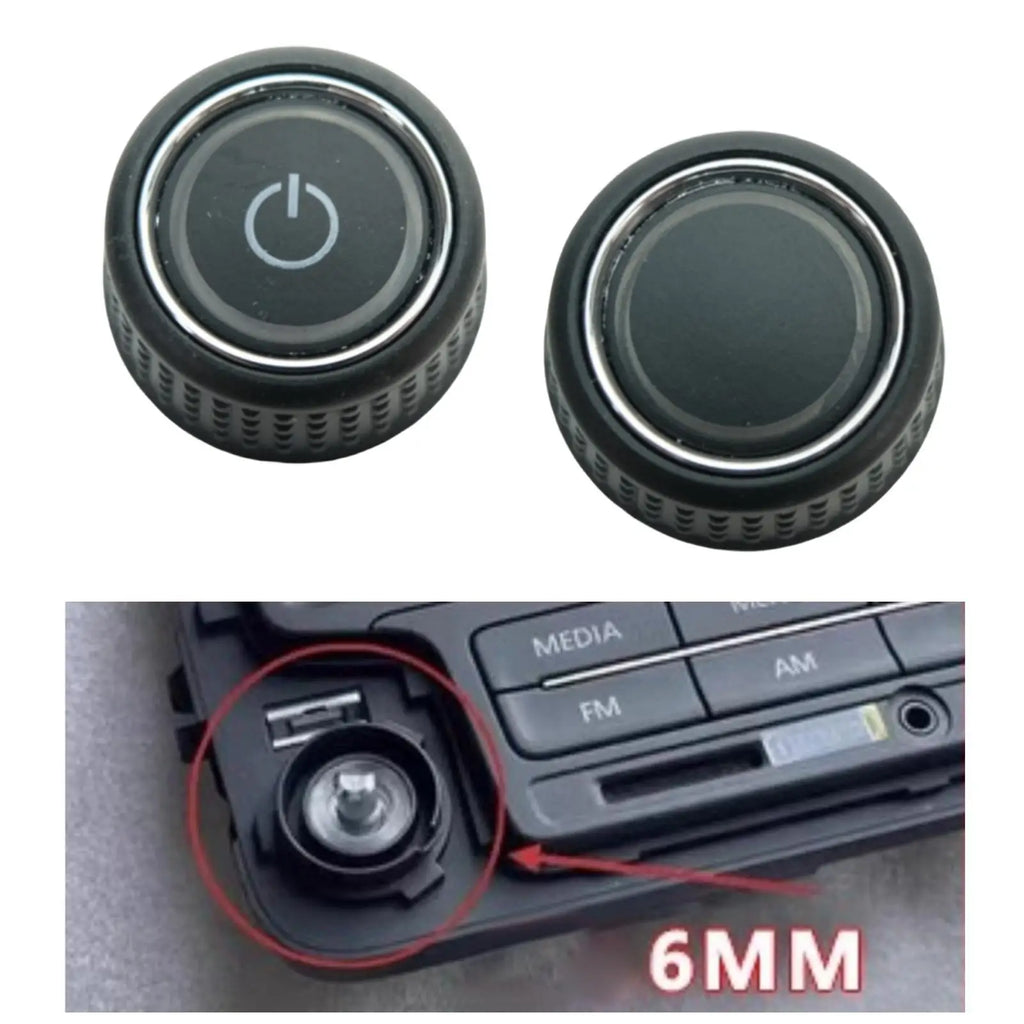 Car Radio Knob Volume Button Black 6C0919603 Accessory Professional Sturdy High Performance Attachment Simple Installation