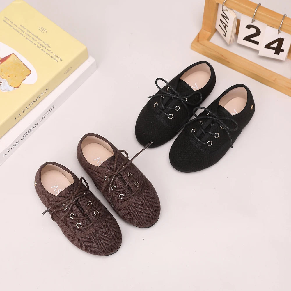 AS Kids Shoes Children Leather Shoes Baby Girls Warm Brand Loafers Toddler Slip On Princess Flats Boys Oxford Platform Mary Jane