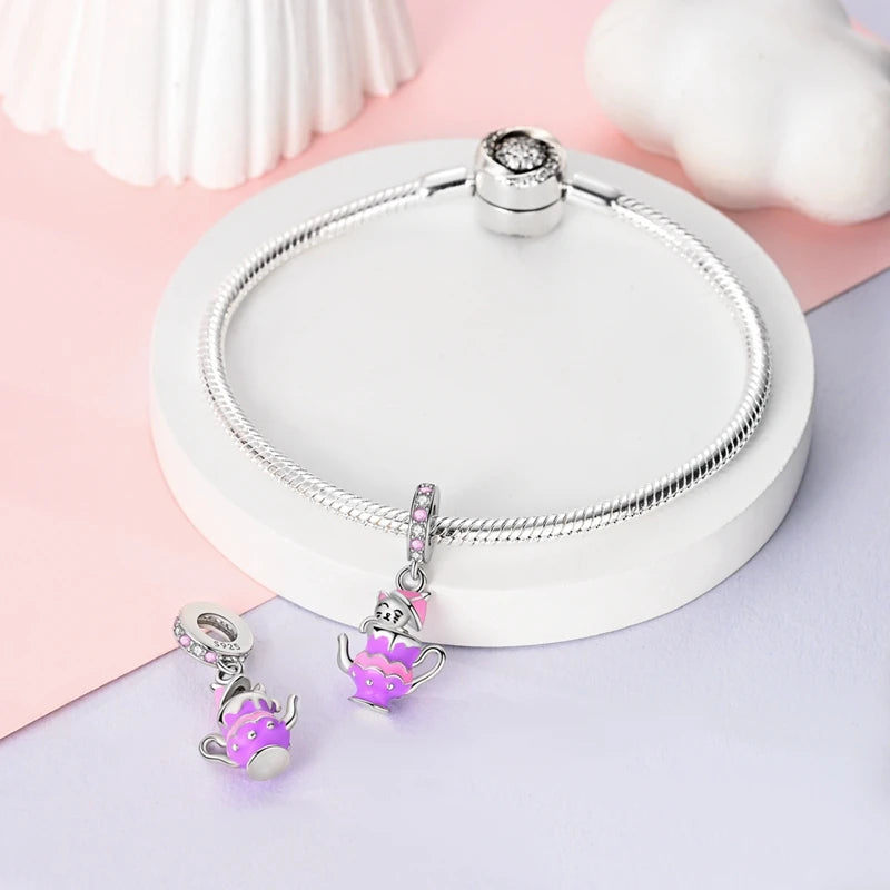 New Original Charm Beads 925 Sterling Silver Butterfly Hot Air Balloon Dangle For Bracelet Women Girl Fine DIY Jewelry Gift