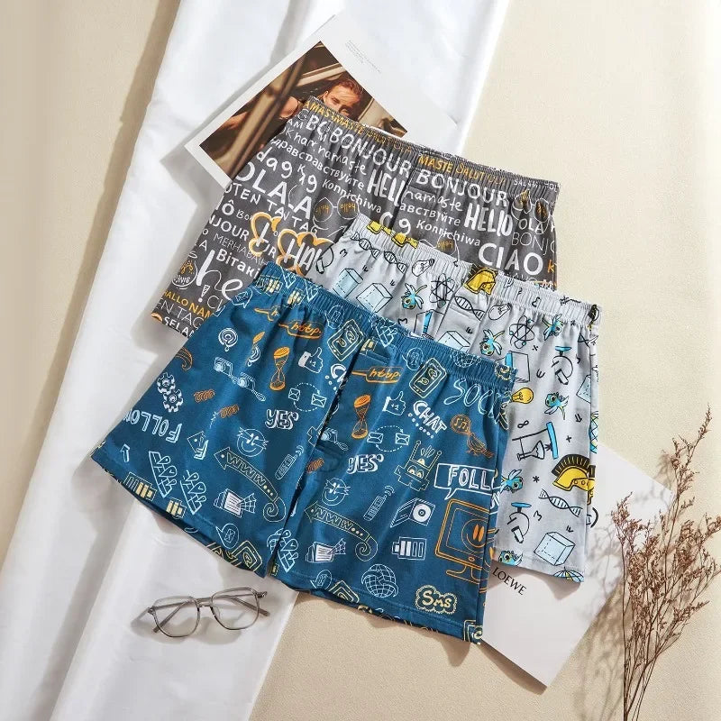 Mens Boxers Cotton Aro Pants Summer Thin Mens Pajama Pants Beach Pants Breathable Boys Boxershorts