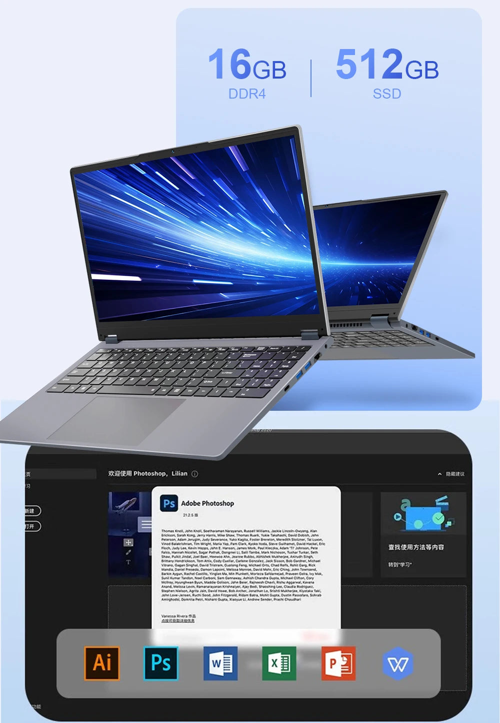 Ninkear YBook15 15.6 Inch 2 in 1 Laptop AMD Ryzen 3 3250U Notebook 16GB DDR4 512GB SSD FHD IPS Touch Screen 360° Convertible Laptop Windows 11 Backlit Keyboard for Study Office Work