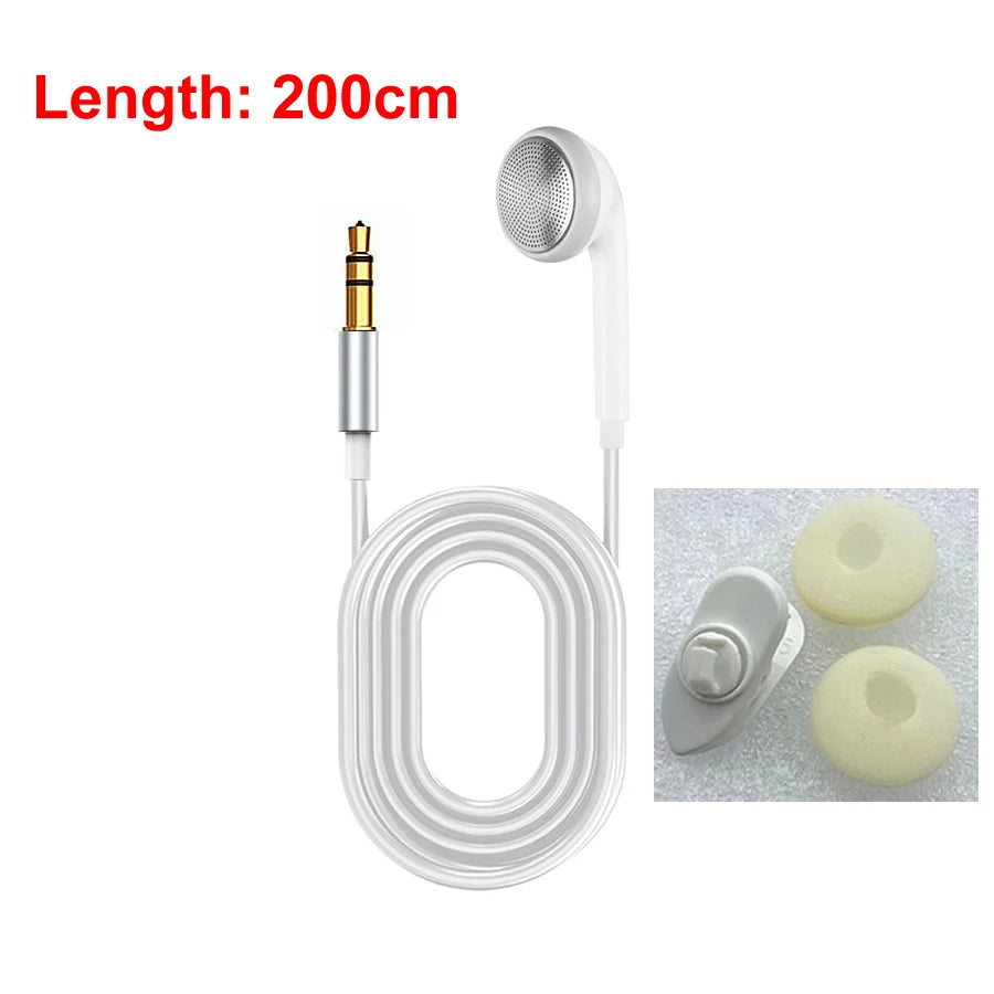 3.5mm High End Single Side Mono Earphone  Mono Wired Headset For Mobile Phone Mp3 Radio Bluetooth Audio Receiver Short Line