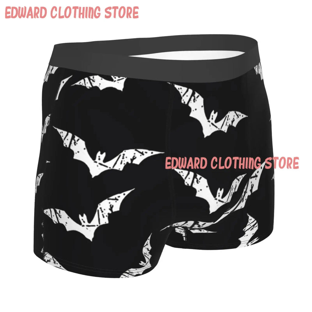 Bats Men Men Printed Boxer Briefs Underwear Highly Breathable Boxer Shorts Panties Breathable Underpants for Homme