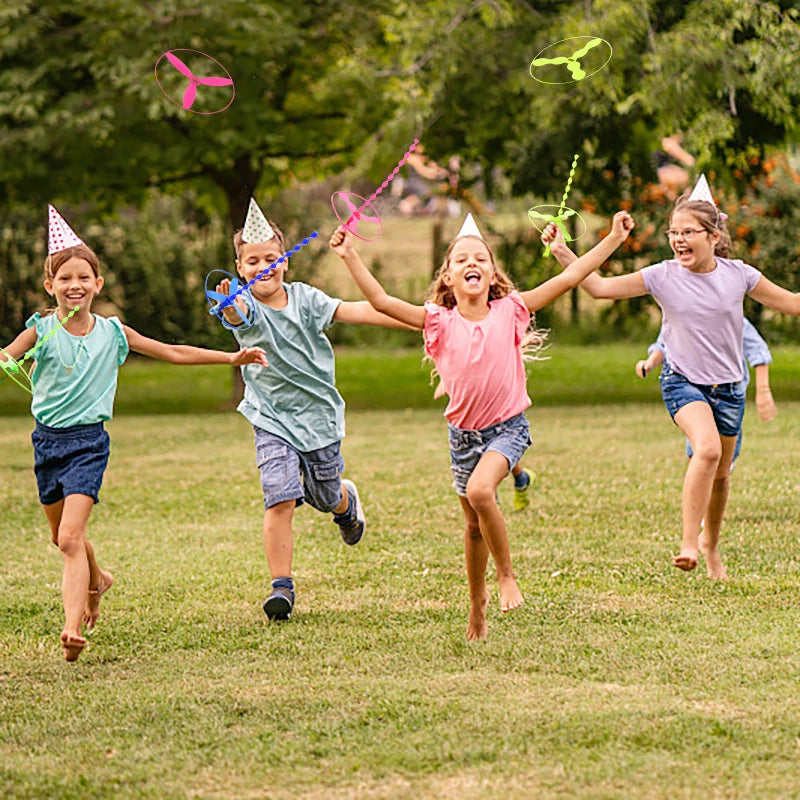 10-50pcs Flying Disc Toys Twisty Saucers Helicopter Kids Birthday Party Favors Guest Gift School Prizes Wedding Party Supplies