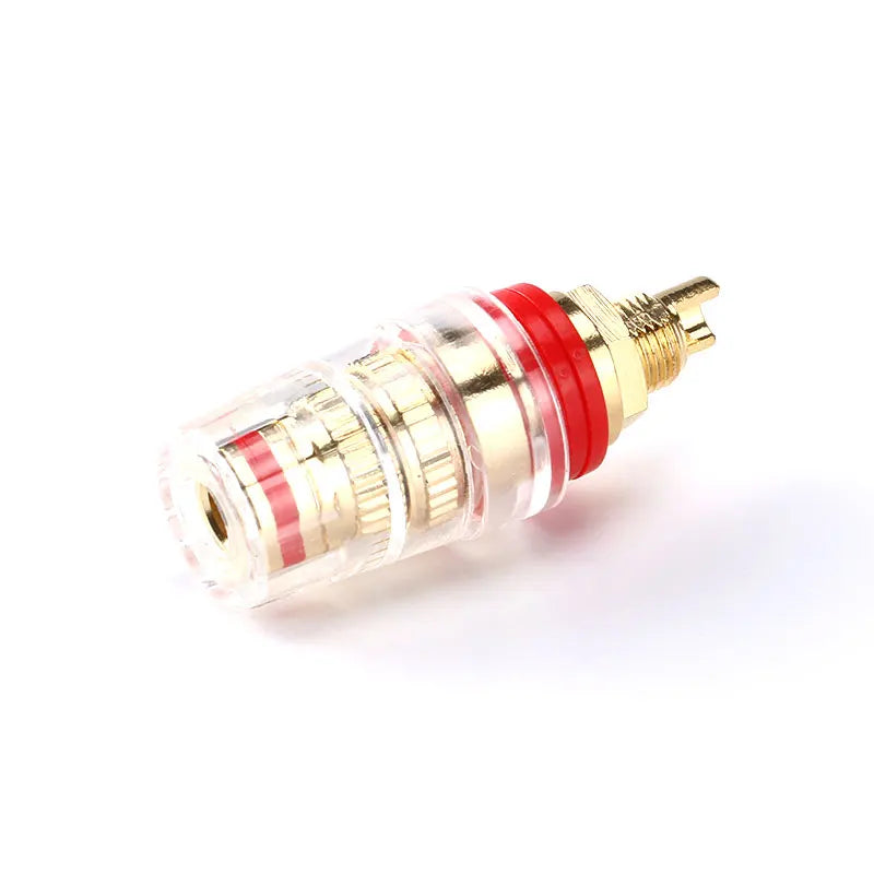 8MM Pure copper gold-plated transparent crystal banana socket speaker amplifier binding post audio speaker wire fixed terminal