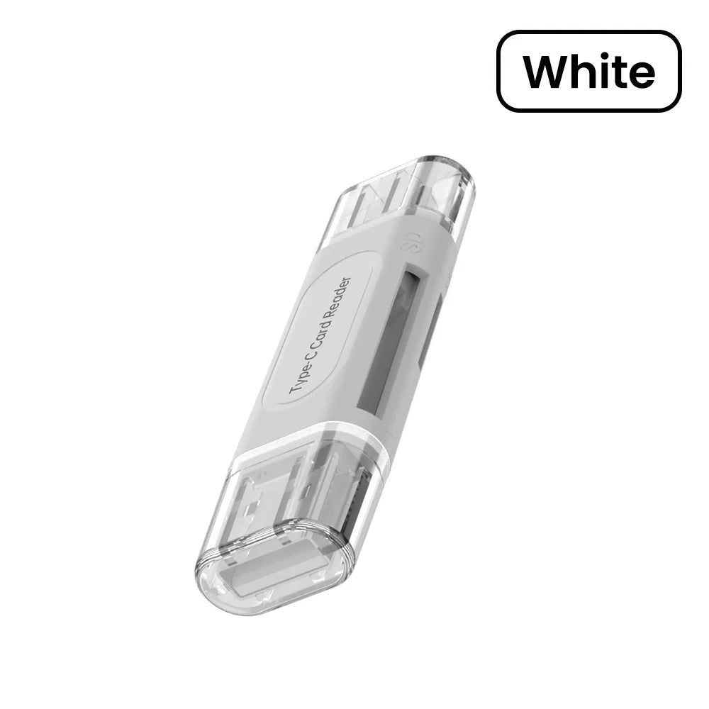 4 in 1 USB Type C Multifunction Card Reader USB 2.0 Stretch SD TF Memory Stick For iPhone 15 16 Laptop PC External Storage Gear