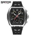 SANDA Fashion Men's Sports Electronic Watch Multi functional Date Countdown Waterproof LED Night Light Men's Electronic Watch