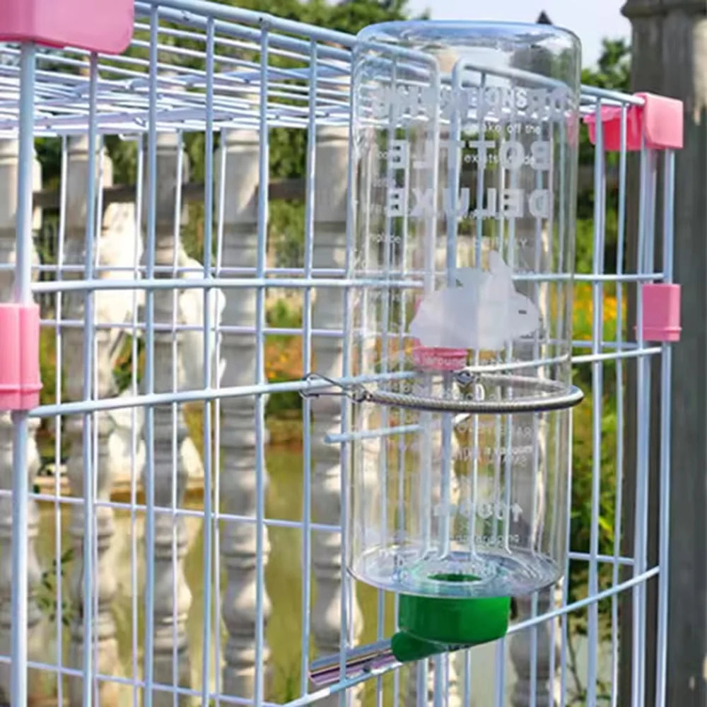 1000ml Random Color Small Animals Drinker Auto Drinking Hangable Water Bottle for Rabbit Guinea Pig Parrot Rabbit Feeder
