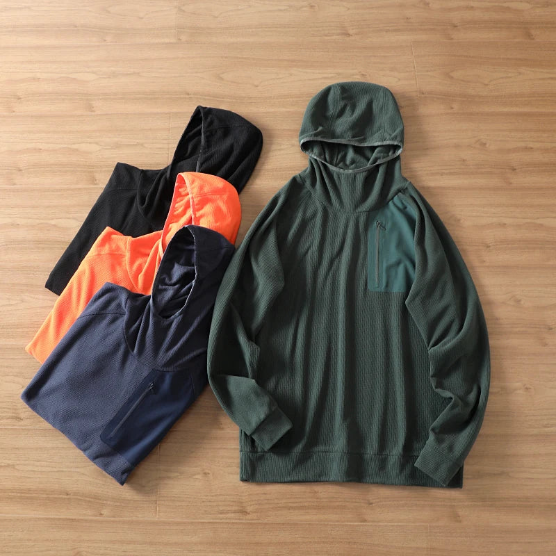 Blazebaron Men's Hoodie Sweatirt Micro Velvet Me Texture Casual Spring Autumn Loose Fit Pure Color Busin Casual