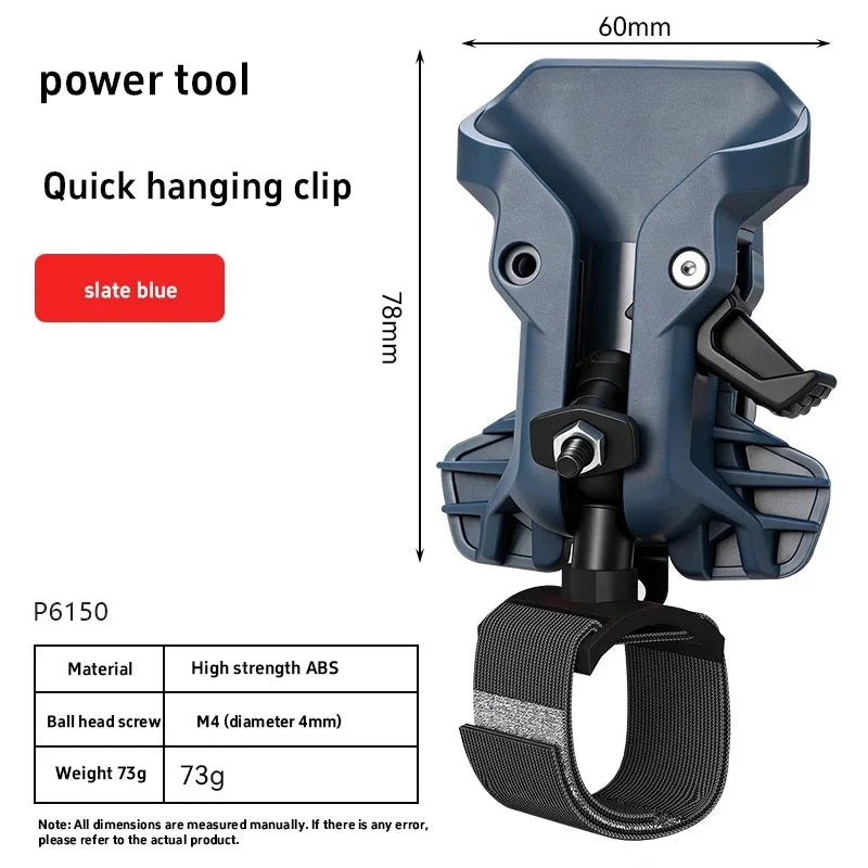 Self-locking Drill Holder Belt Clip Quick Release Heavy Duty Tool Holster for Power Drill Electric Screwdriver Tools Accessories