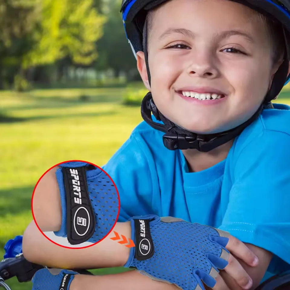 GTUBIKE Outdoor Sports Cycling Half Finger Gloves For Boys Girls, Antislip Breathable Thin Spring Summer Gloves, Bicycle Riding