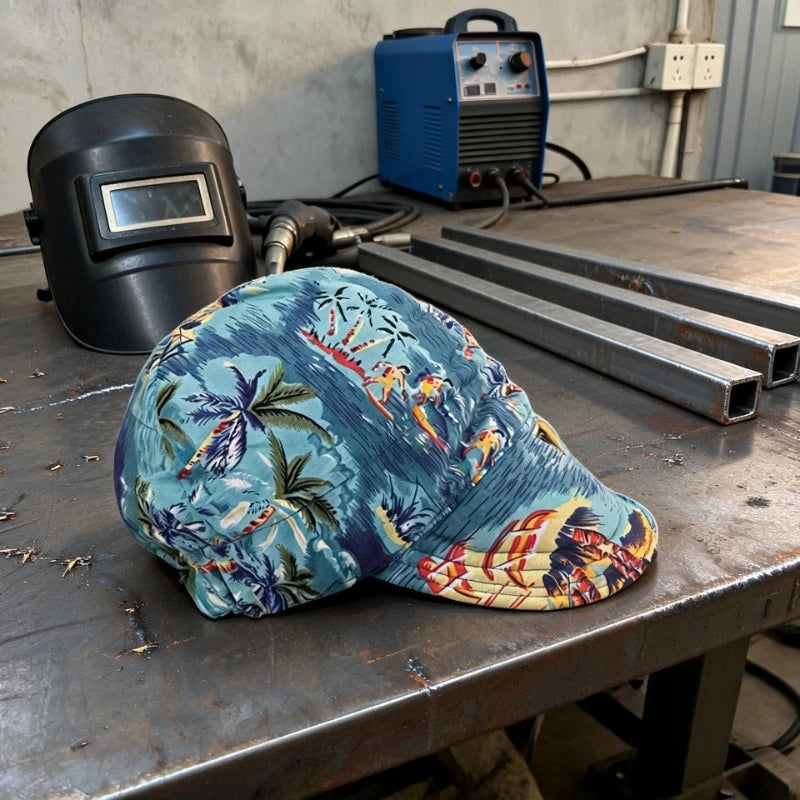 Multi-Color Flame Retardant Welding Cap, Anti-Burn Protective Head Cover Welder Work Hat