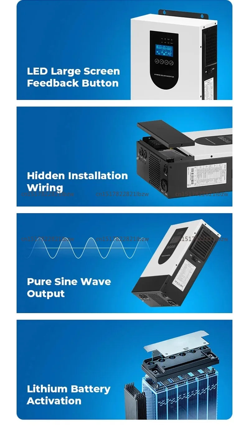 1.5KW Hybrid Solar Inverter 12V Off-Grid AC String Inverter Automatic 60Hz Single-Phase Solar Inverter