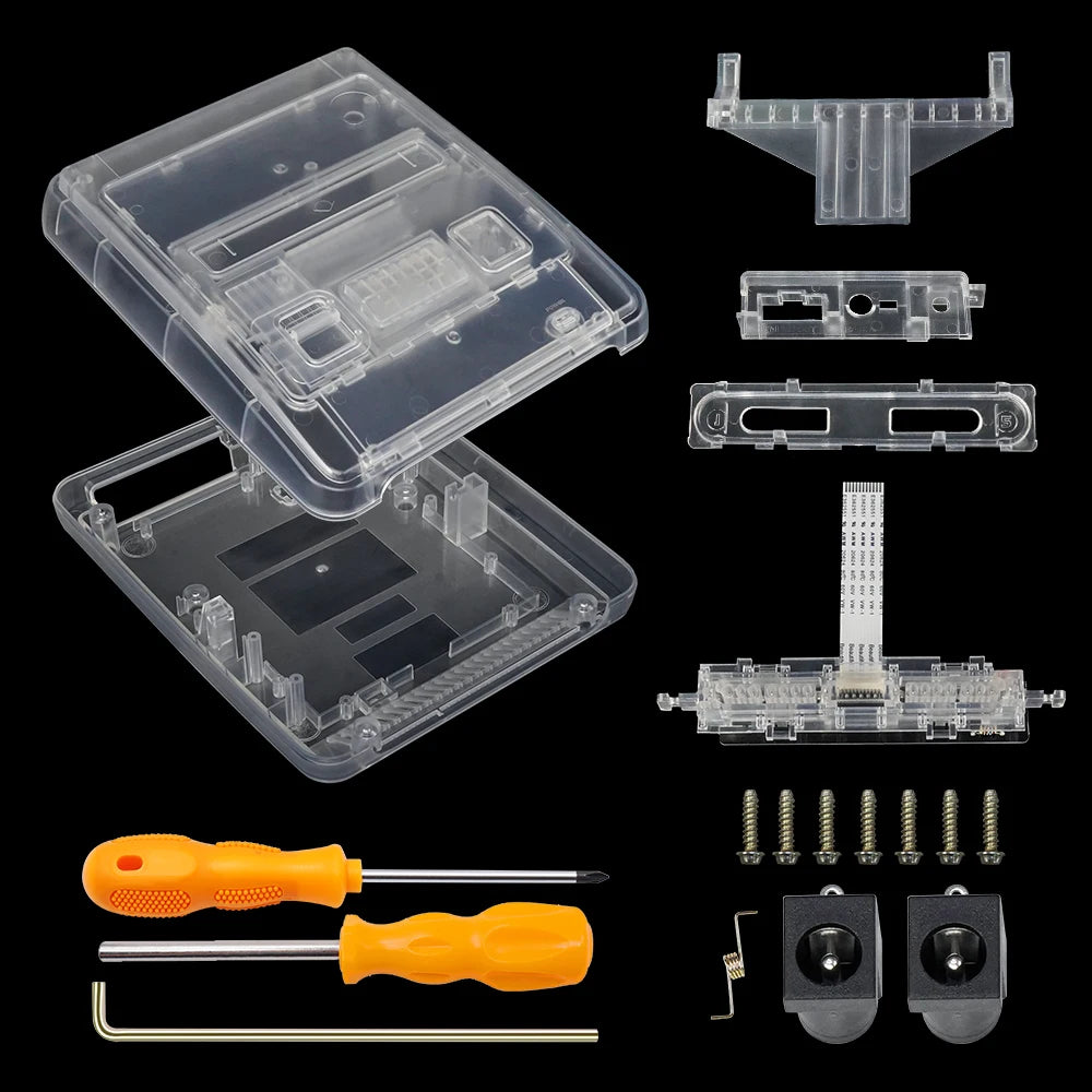 Bitfunx SFC Replacement Case Transparent Box For Super Famicom Console Super NES Game Console