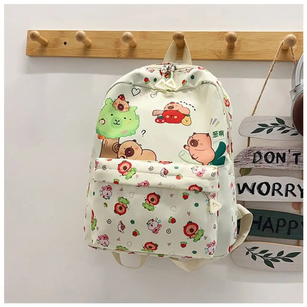 New Nylon Backpack Large Capacity Lightweight Shoulders Bag Alleviate Burden Waterproof Schoolbag Back To School