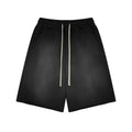 IEFB Spray Dye Washed Male Two-piece Set Light Brushed Short Sleeve T-shirt Elastic Waist Shorts Couple New Fashion Suit