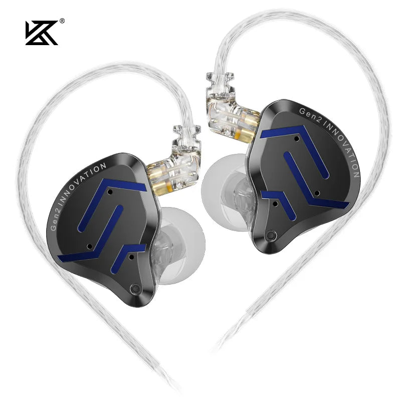 KZ ZSN Pro 2 Hybrid Drive 1BA+1DD In Ear Metal Earphones HIFI Bass Headset Monitor Earbuds Sport Noise Cancelling Headphone
