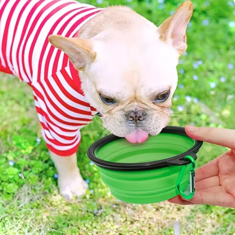Durable TPR Portable Pet Food Bowl for Cats And Dogs Silicone Collapsible Travel Outdoor Water Food Bowl for Pets