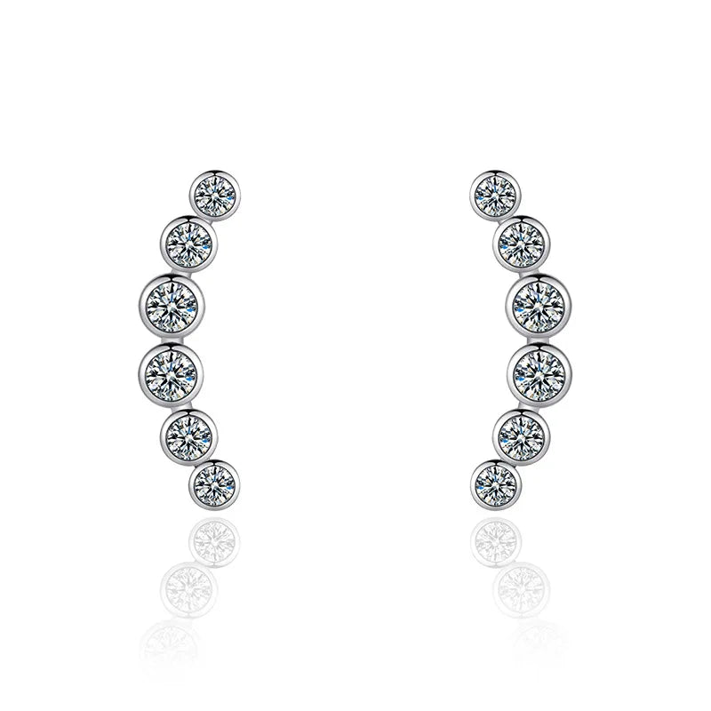 New 925 Sterling Silver Earrings 18K Gold Plated Zircon for Women Exquisite Girlfriend Wedding Engagement Jewelry Fashion Gift
