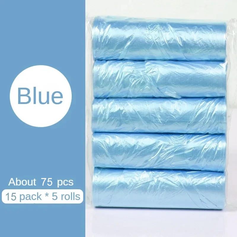 5 Rolls/pack Household Disposable Trash Pouch Small Trash Bags Kitchen Storage Garbage Bags Cleaning Waste Bag Plastic Bag