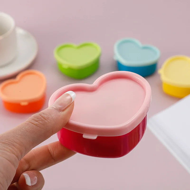 5PCS Mini Lunch Box Condiment Storage Box With Lids Reusable Salad Dressing Jam Containers Portable Nut Snack Kitchen Storage