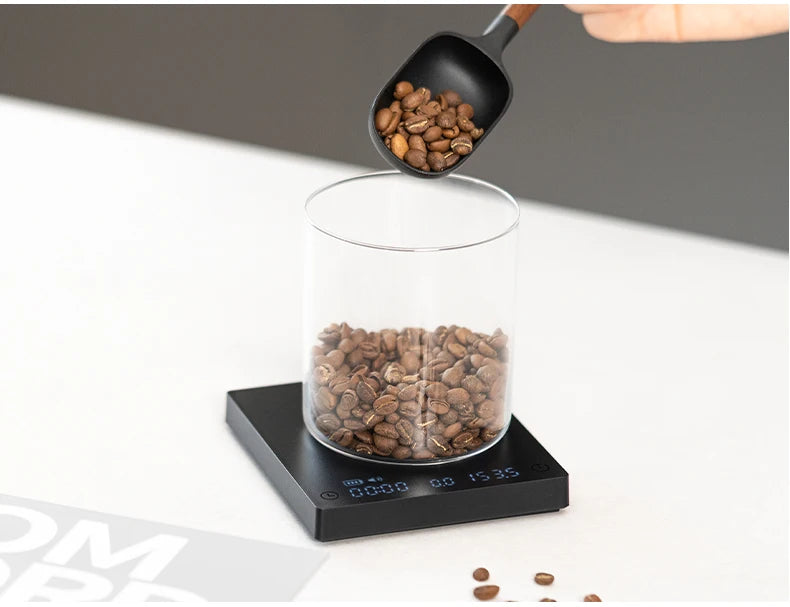 TIMEMORE Scale Black Mirror Mini Pour over Espresso Scale With Brewing Flow Rate and Heat Insulation Pad Electronic Coffee Scale