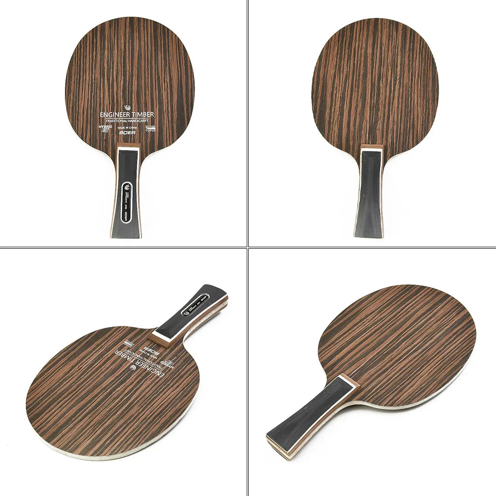1PC Table Tennis Blade Ebony Dalbergia Pingpong Racket Bottom Plate 5-Ply 6.2mm Ping Pong Paddle Board Bat Racquet Long Handles