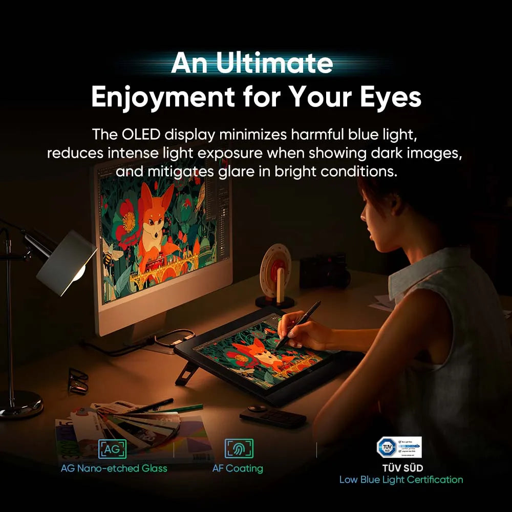 XPPen Artist Ultra 16 4K OLED Graphic Monitor New Touch-screen Drawing Display with Dual X3 Pro Stylus for 3D Modeling Animation