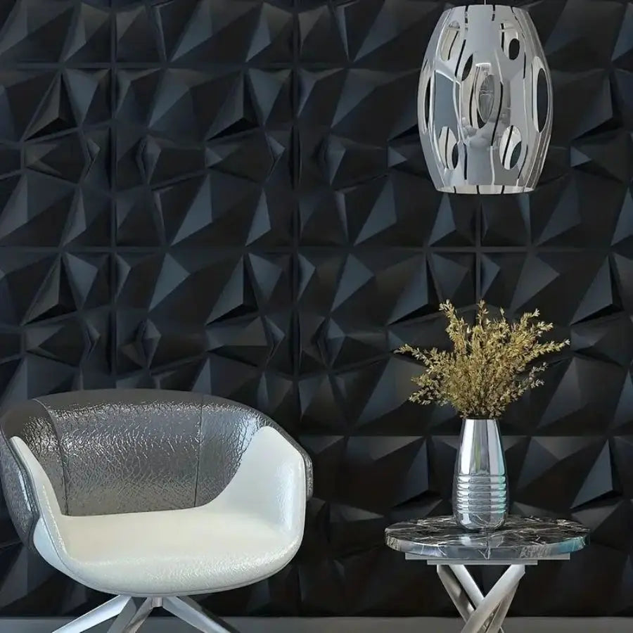 (pack of 12)Decorative 3D wall panel with diamond design, 30.48 cm x 30.48 cm