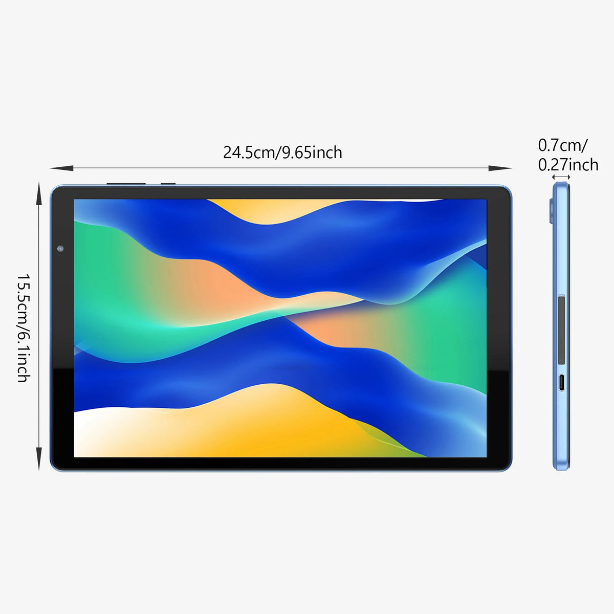 10.1 Inch Android 14 Tablet 4GB RAM (2GB+2GB) 32GB ROM Expandable up to 1TB 1280x800 HD Display 6000mAh Battery A133 Quad-core