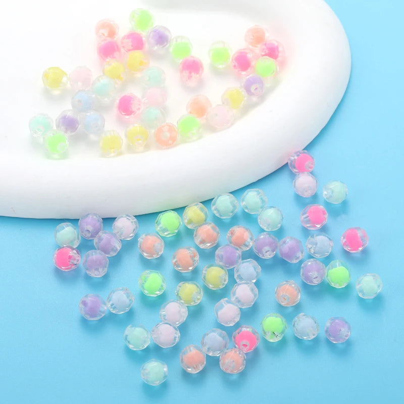 50-100pcs Acrylic Star Candy Color Bead Charms Loose Spacer BeadsBracelet Necklace Beads For Jewelry Making DIY Accessories W334