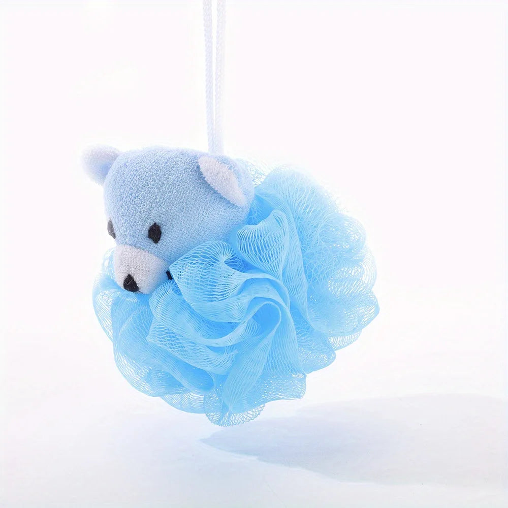 Bath Sponges Animal Kids Loofah Bath Pouf Mesh Animal Toy Bath Sponge Colorful Cartoon Body Scrubber Balls Shower Mesh for Kids