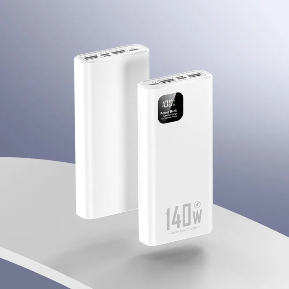 For iPhone Huawei Samsung Xiaomi 100000mAh Power Bank 140W Super Fast Charging Powerbank Portable External Battery Charger