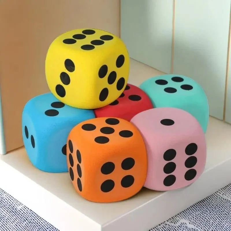 1PC 80mm Large Foam Dot Dices Six Sides Dices Kids Counting Toy Learning Aids for Class Board Game Classroom Math Teaching
