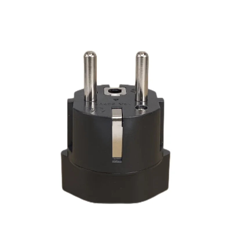 Schuko Germany, France Plug Adapter, Ultra Compact Light Weight - Swiss to Russia, South Korea Travel Adaptor Plug - Type E/F