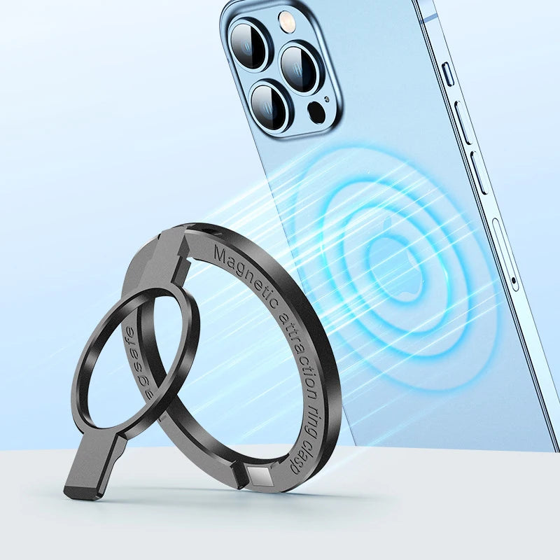 Magnetic Ring Phone Holder For MagSafe Portable Mobile Phone Magnet Foldable Bracket Removable Grip Stand for iPhone Support