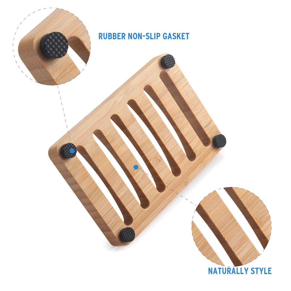 Bamboo Case Tray Wooden Prevent Mildew Drain Soap Box Natural Bamboo Dishes Bath Soap Holder Container Bathroom Washroom Tools