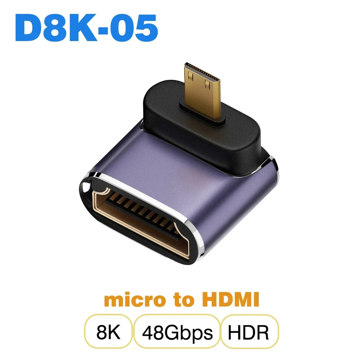 mini micro hdmi to HDMI 2.1 Converter 48Gpbs 8K60HZ 4K120HZ for HDTV Projector PS4 PS5 Laptop PC