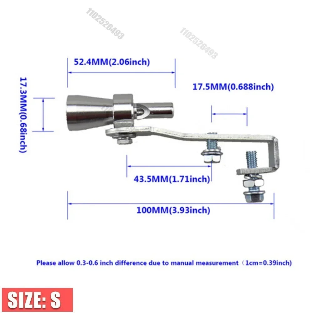 Professional Aluminum Turbo Sound Exhaust Muffler Pipe Whistle Car Blow Off Valve Tip Simulator Whistler Accessories