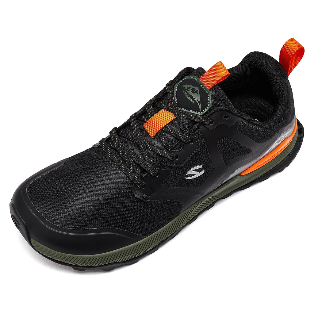 HOBIBEAR Unisex Hiking Shoes Women Men Trail Running Outdoor Sneakers Artificial Leather Non Slip Lace-Up Walking Shoes