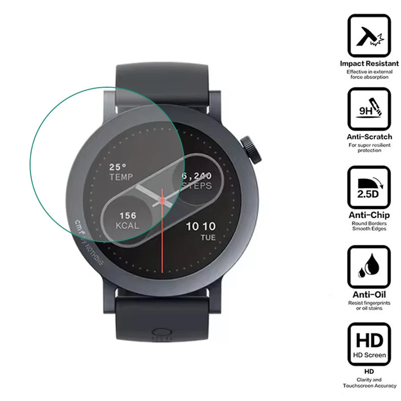 Smartwatch Hard Tempered Glass Clear Protective Film Guard For Nothing CMF Watch Pro 2 Screen Protector Cover Smart Accessories