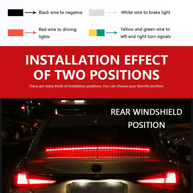 Dynamic Pickup DRL Turn Signal Lamp Tail Truck Tailgate Light Bar LED Strip Reverse Brake Lamp Sequential Flowing Turnning Lamp