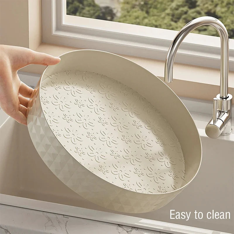 1Pc Kitchen Storage Spice Rack 360 Degree Rotating Cabinet Storage Rack Tray Cosmetic Storage Rack Non-slip Spice Round Rack