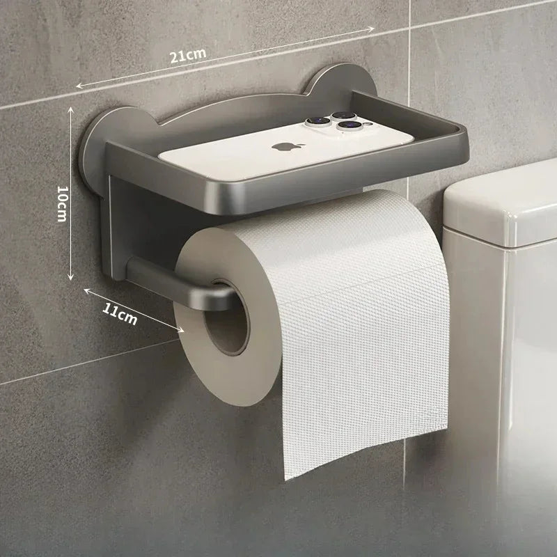 Aluminum Alloy Toilet Paper Holder Tissue Rack Bathroom Tissue Holder for Bathroom Storage Shelf Bathroom Accessories