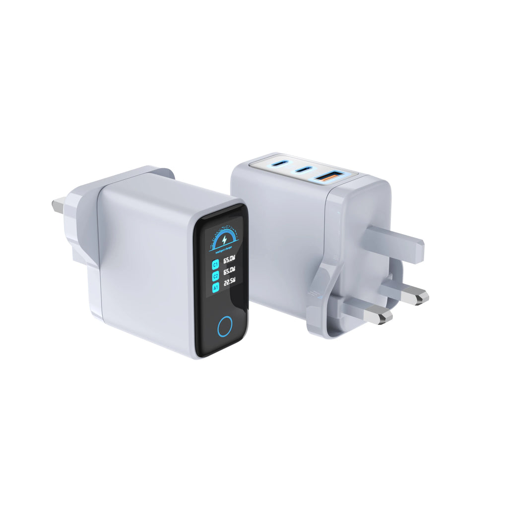 65W GaN Fast Charging Station with LCD Digital Screen, PD3.0 Wall Charger for Laptop, iPhone 17 , Samsung, iPad, Power Delivery