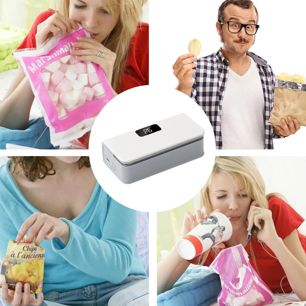 Multipurpose Small Bag Sealer 2 In 1 Chip Bag Sealer&Cutter Vacuum Sealer Fridge Magnet 6 Speed Intelligent Temperature Control