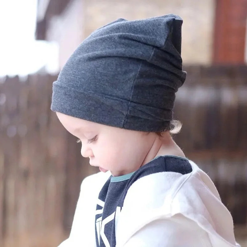 Kids Knitted Beanie Hat  0M-4Y Solid Color Warm Windproof  Spring Autumn Hip Hop Accessories for Boys Girls Outdoor
