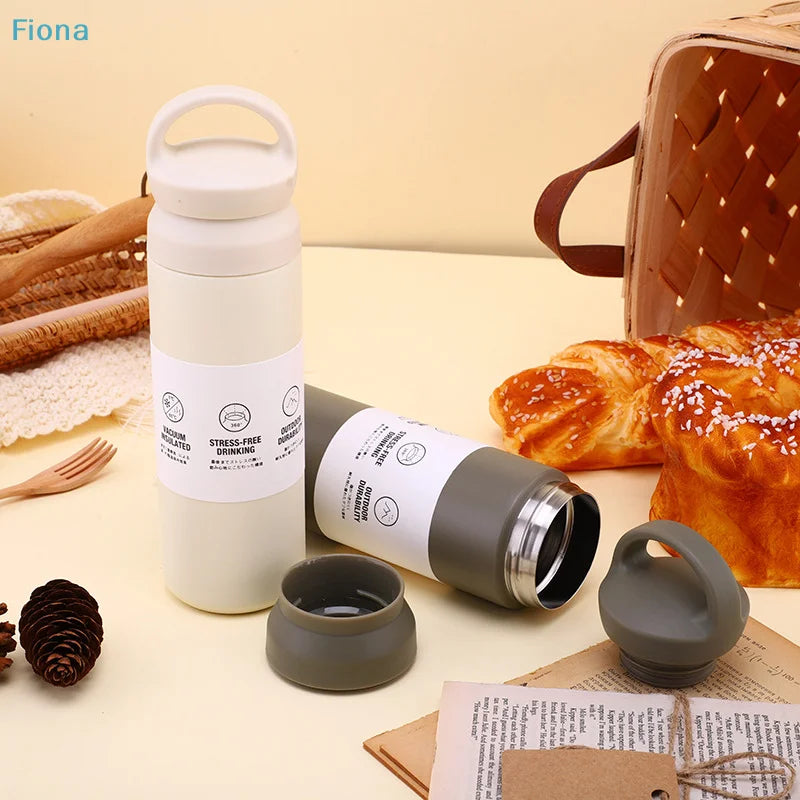 ✔500ml Portable Vacuum Insulated Tumbler – Leak-Proof Travel Water Bottle with Handle