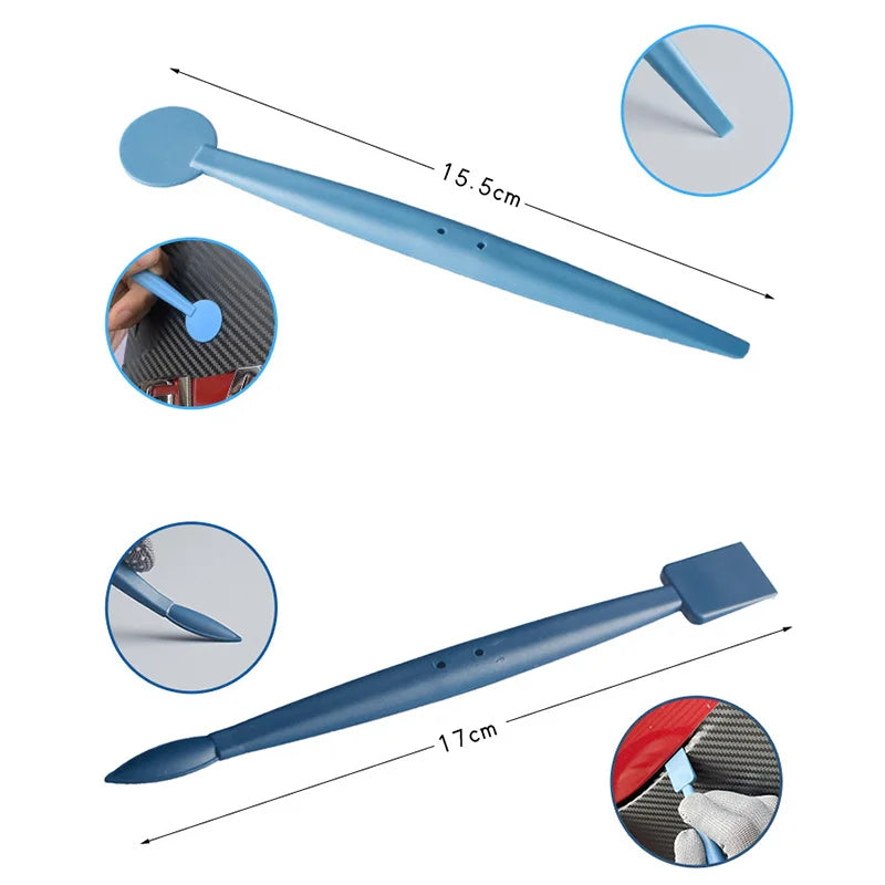 Kit de ferramentas para vinil autocolante, espátula magnética flexível, micro espátula, raspador de cantos e ferramentas para ranhuras curvas para instalação de películas em veículos com contornos